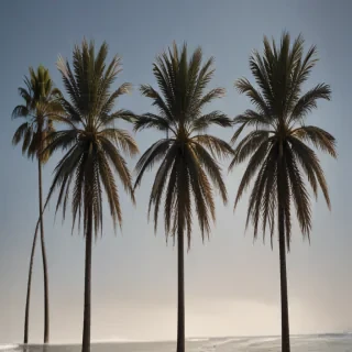 transparent palm trees