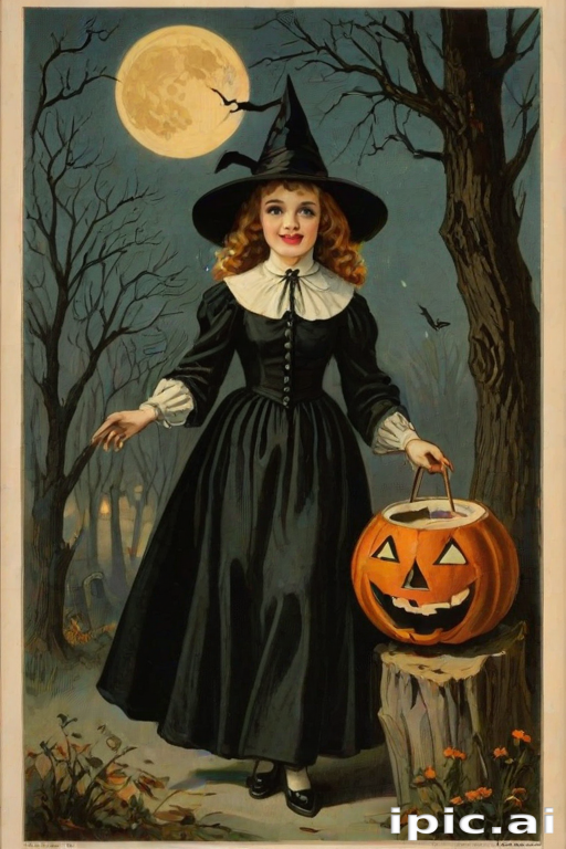 public domain vintage halloween art