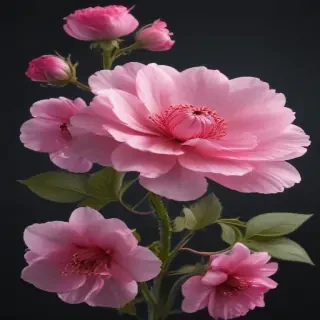 pink flower transparent background