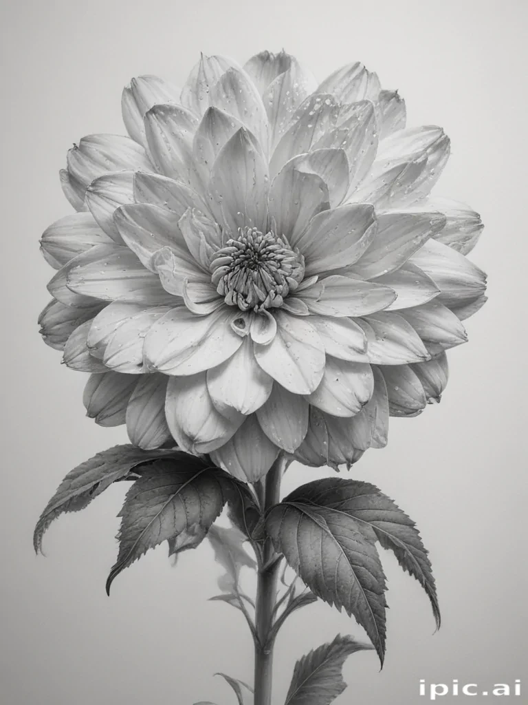 pencil drawn flowers