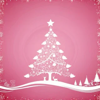 pink christmas desktop wallpaper
