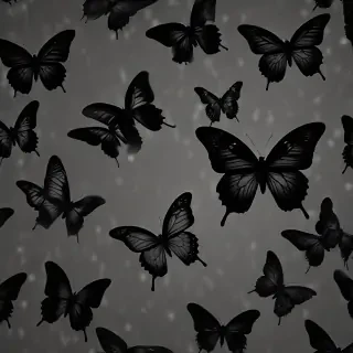 black wallpaper butterfly