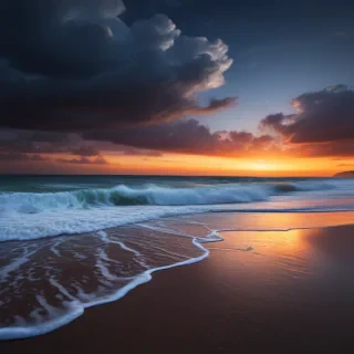 dark beach wallpaper