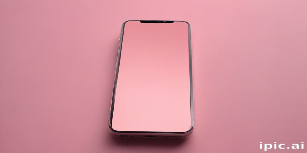 Modern Smartphone Displaying a Sleek and Stylish Pink Background Design
