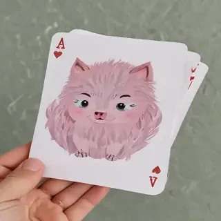 holding card