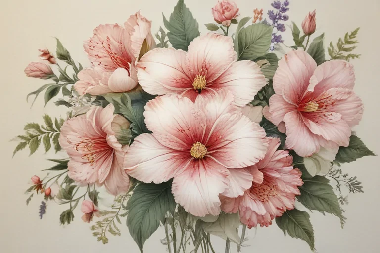 line work flowers