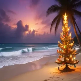 beach christmas wallpaper