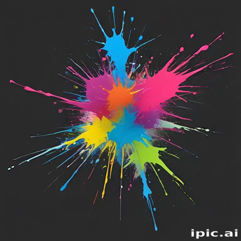 transparent paint splatter