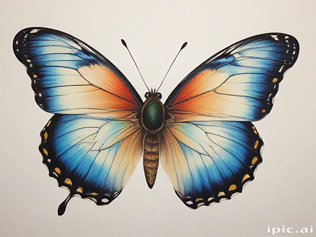pictures of drawings of butterflies