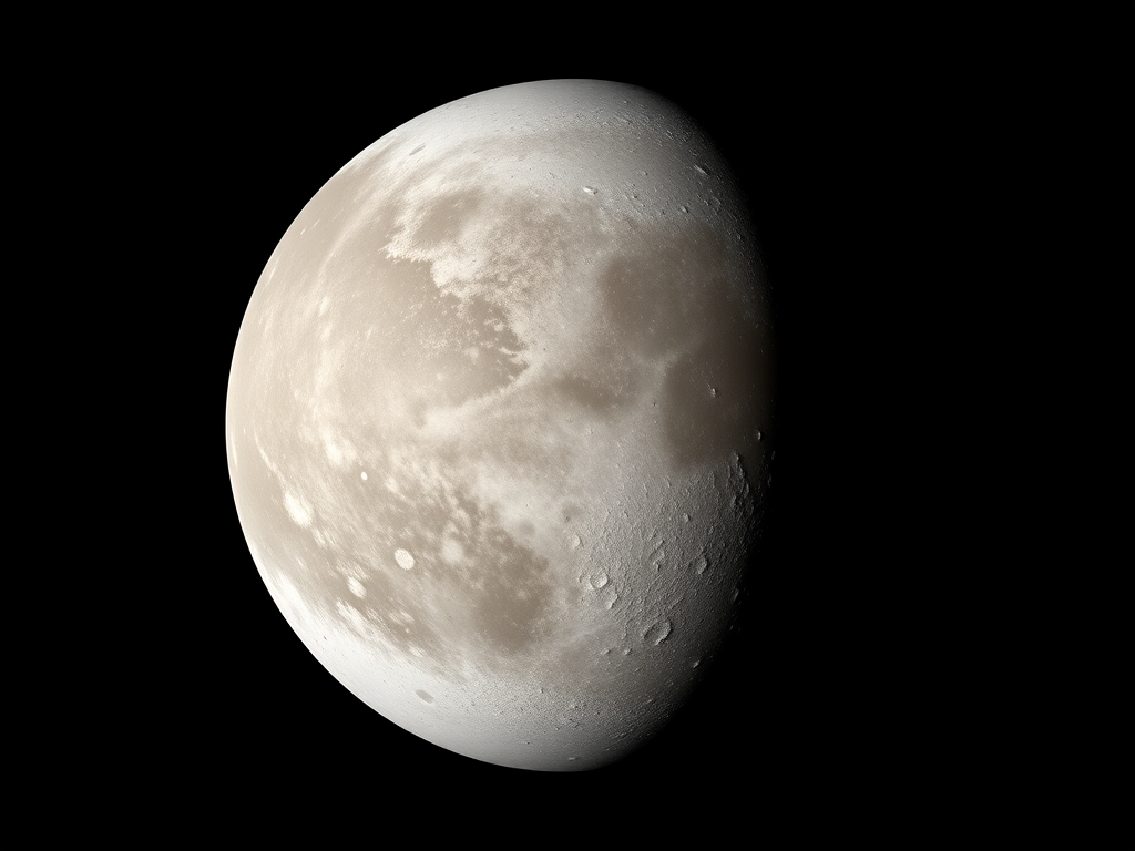 Create a high-resolution digitally rendered image of the planet Mercury showing its surface details, captured with a Canon EOS 5D Mark IV at 50mm focal length, f/8 aperture, ISO 100, using a macro lens style for enhanced texture clarity and vibrant color contrast.