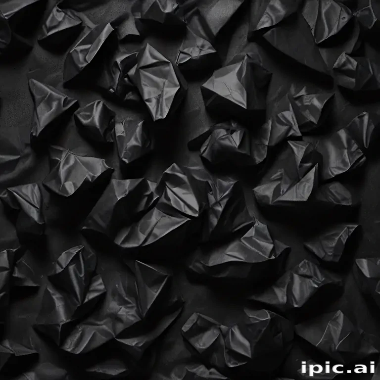 crumpled black paper