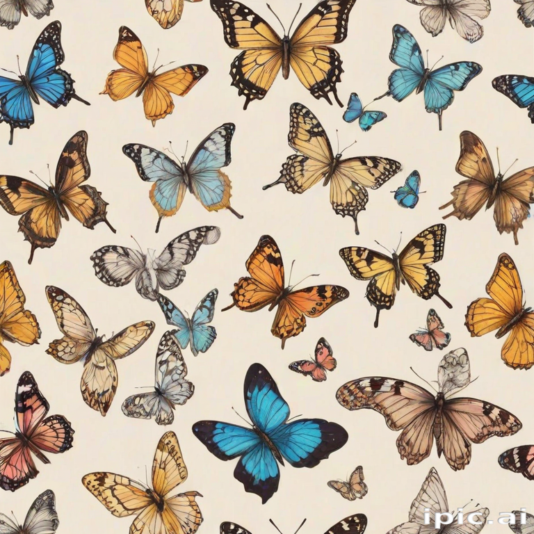 drawing butterflies