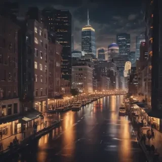 city lights background
