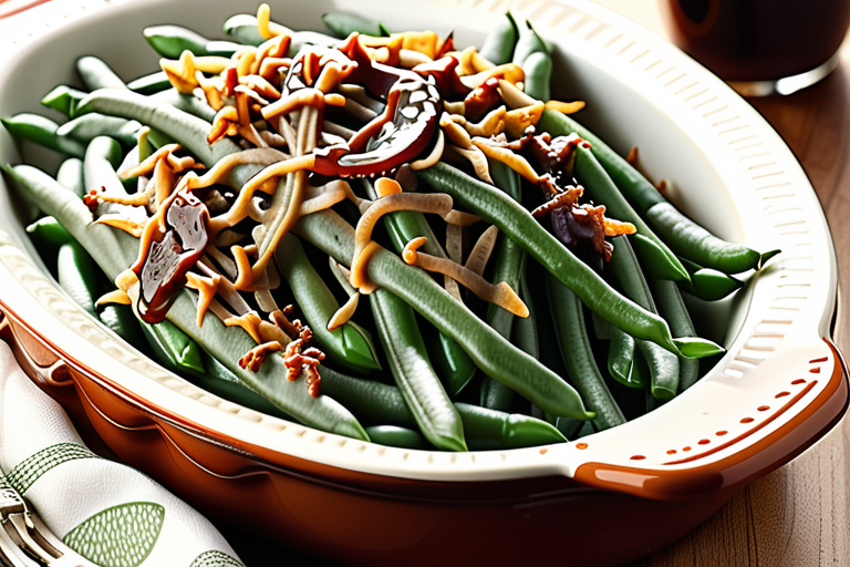green bean casserole with worcestershire sauce