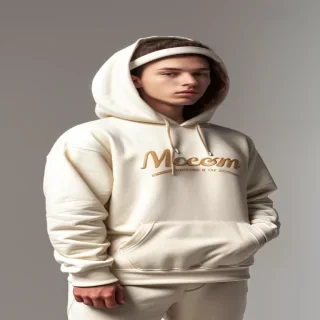 cream hoodie mockup