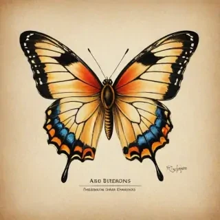 pictures of drawings of butterflies