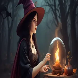 vintage witch art
