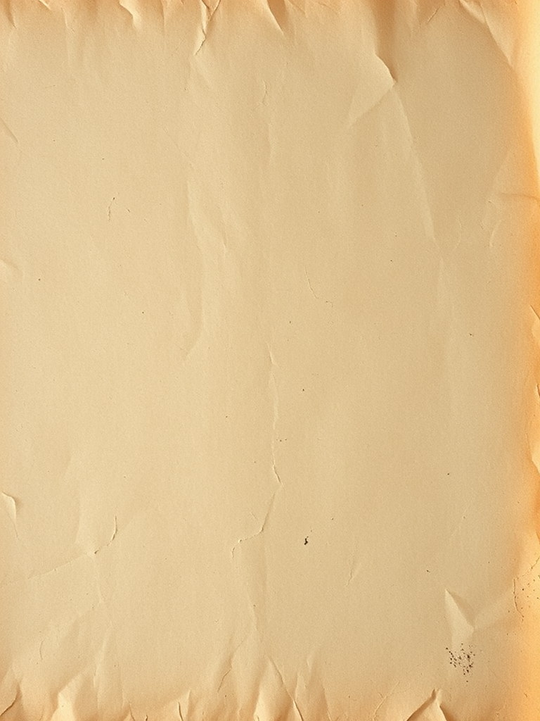 Generate a textured, vintage parchment background with a slightly worn appearance, captured with a Canon EOS 5D Mark IV, 50mm lens, aperture f/2.8, ISO 100, natural light, top-down view, shallow depth of field.