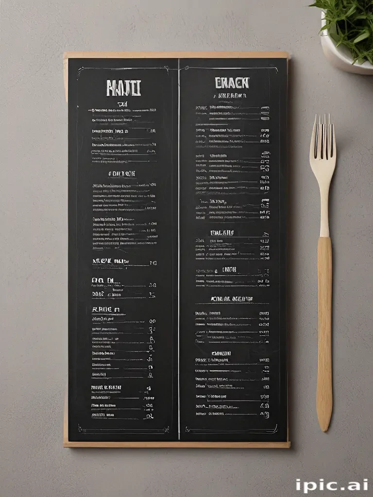 menu mock up