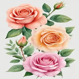 watercolor roses png