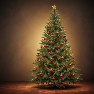 christmas background with tree