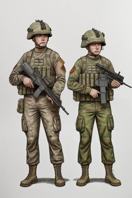 soldiers drawing