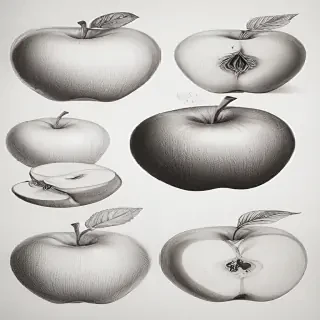 drawings of apples
