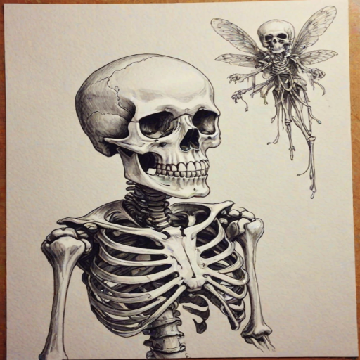 creative skeleton drawings
