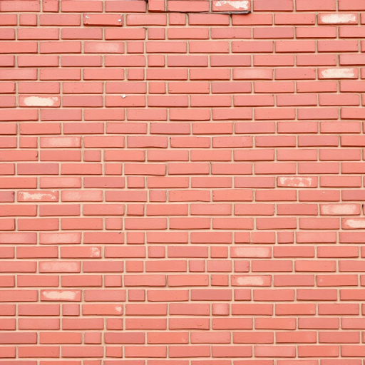 Capture a high-resolution image of a red brick wall with uniform texture and color, using a DSLR camera at f/8 aperture, ISO 100, 1/125 sec shutter speed, taken from a straight-on view to emphasize symmetry and detail.