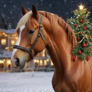 merry christmas horse images