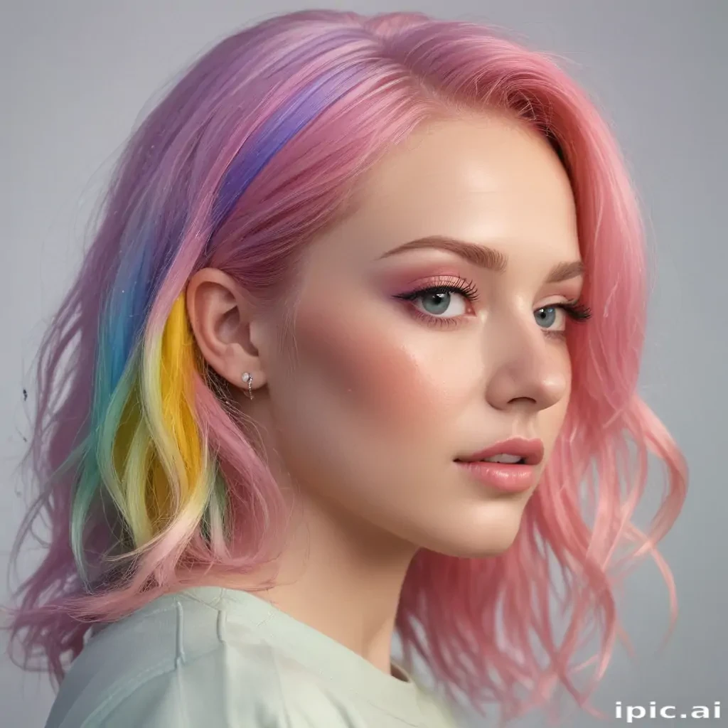 pastel coloured rainbow