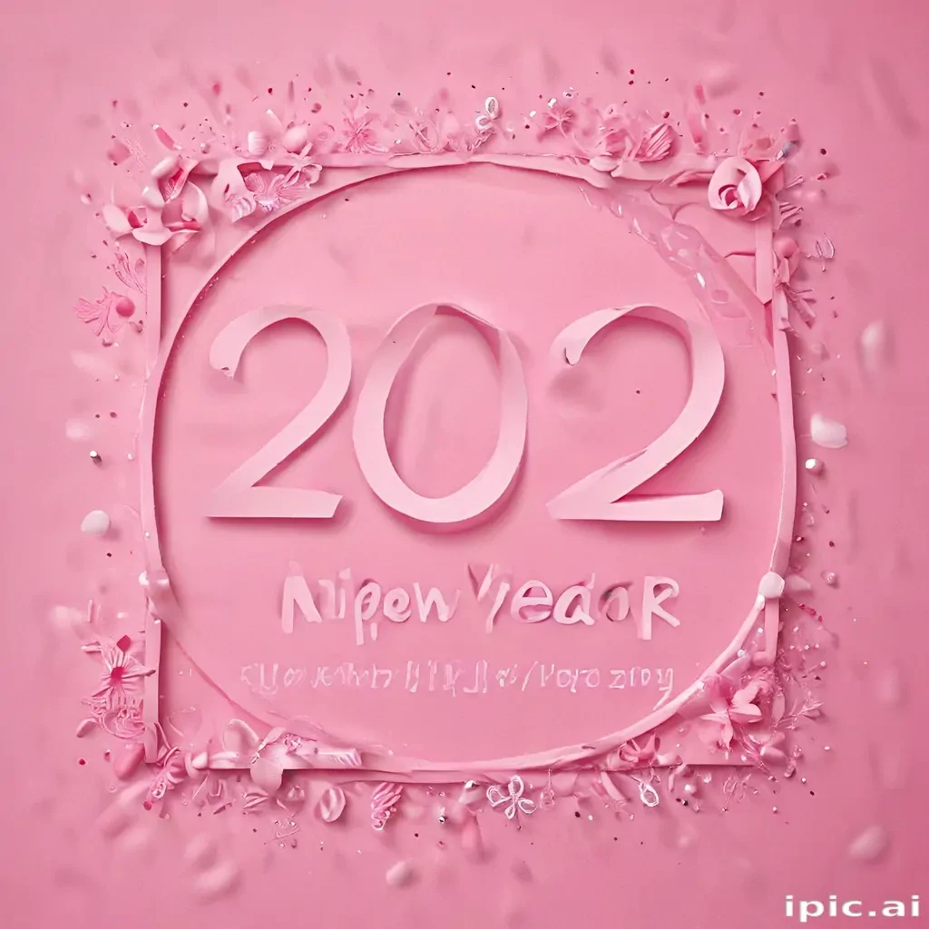 pink happy new year 2024