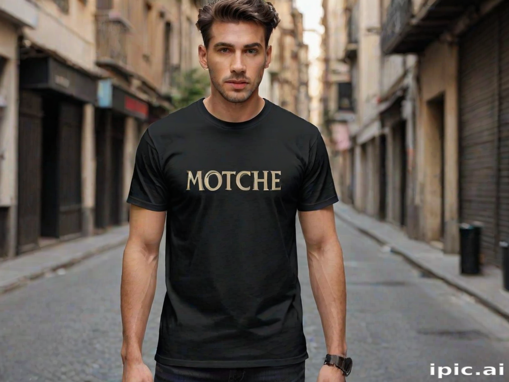 black tee mockup