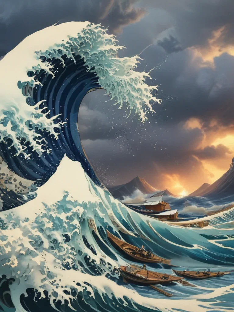 the great wave wallpaper