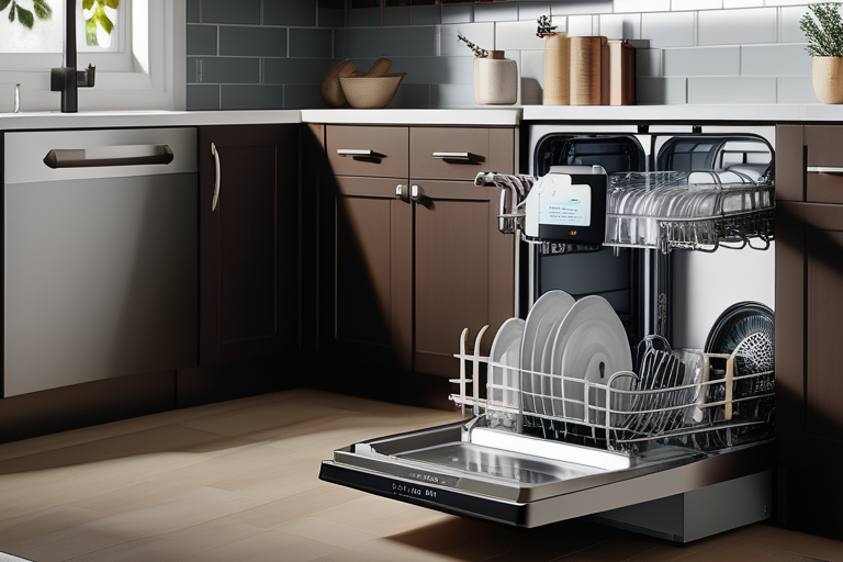 a dishwasher that uses hot water as a sanitizer