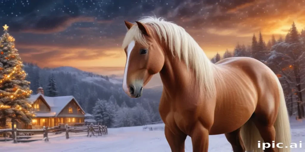 christmas horse background