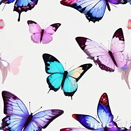 butterflies transparent