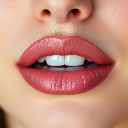 Rosy mauve woman lips with cream finish, enhancing natural lip color for a soft and romantic appearance
