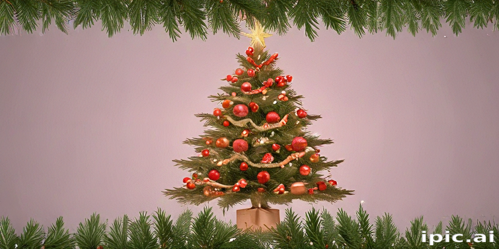 Festive Christmas Tree Decorated with Ornaments and a Bright Star Topper