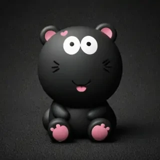black wallpaper cute