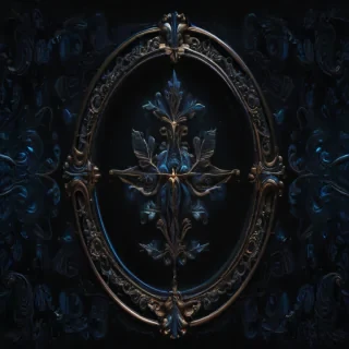 black background blue