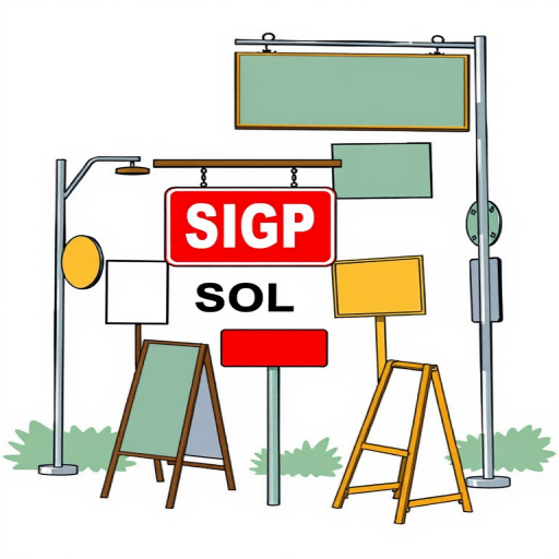 Generate a high-quality vector illustration of various styles of signboards, focusing on a mix of A-frame and standing signs, with a clean white background for clarity; use a 50mm lens, f/8 aperture, ISO 100, shot in natural light for optimal detail.