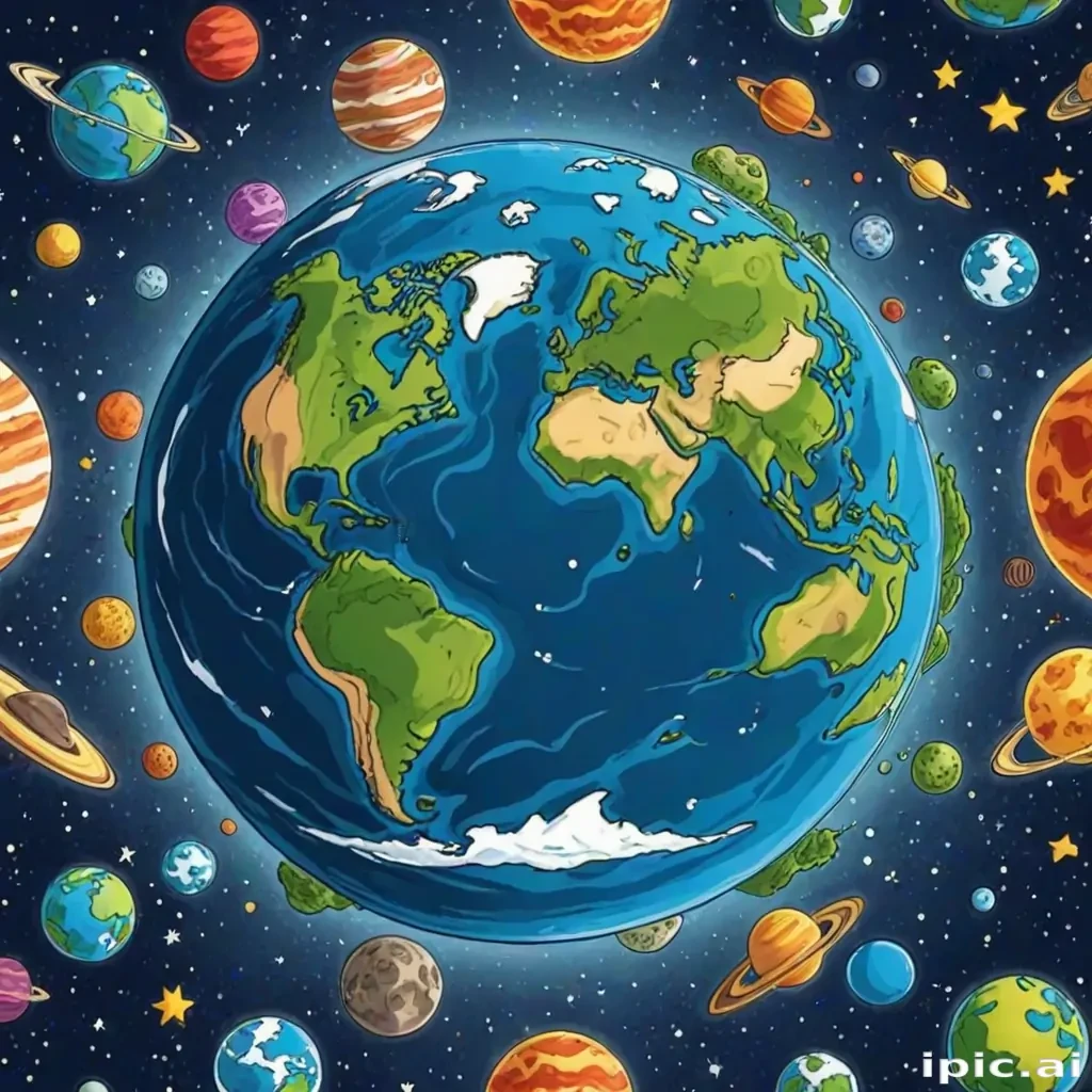 cartoon picture planet earth
