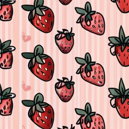 aesthetic strawberry background