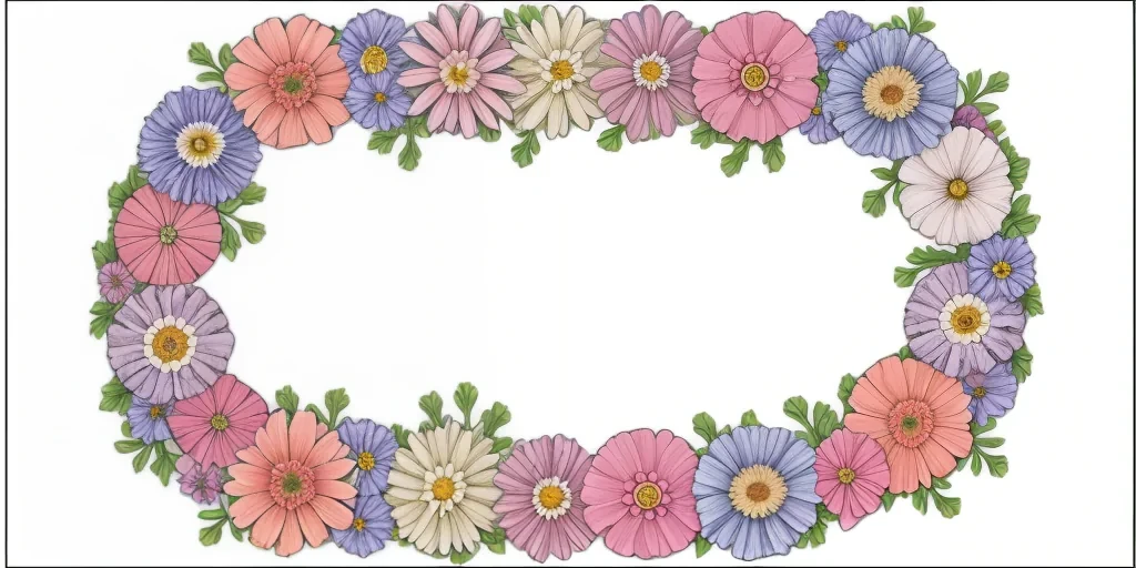 flower circle border