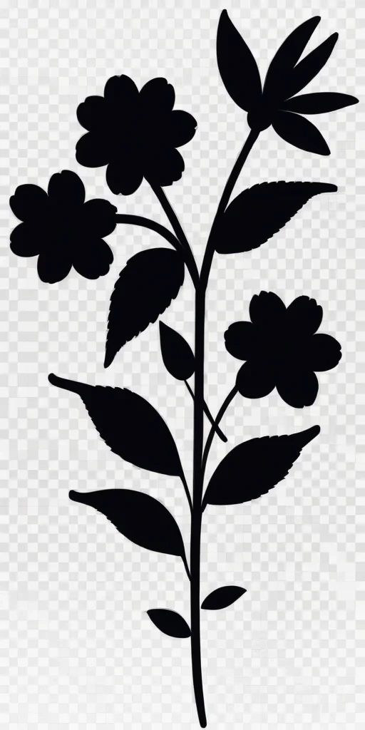 flower silhouette png
