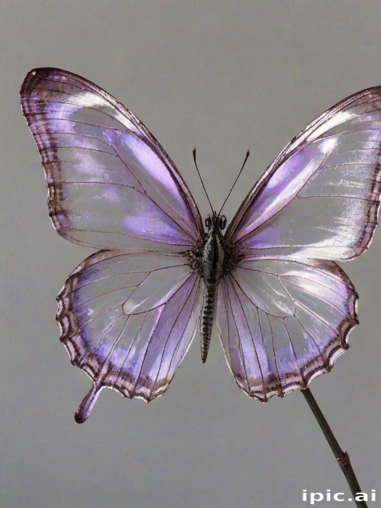 transparent purple butterfly