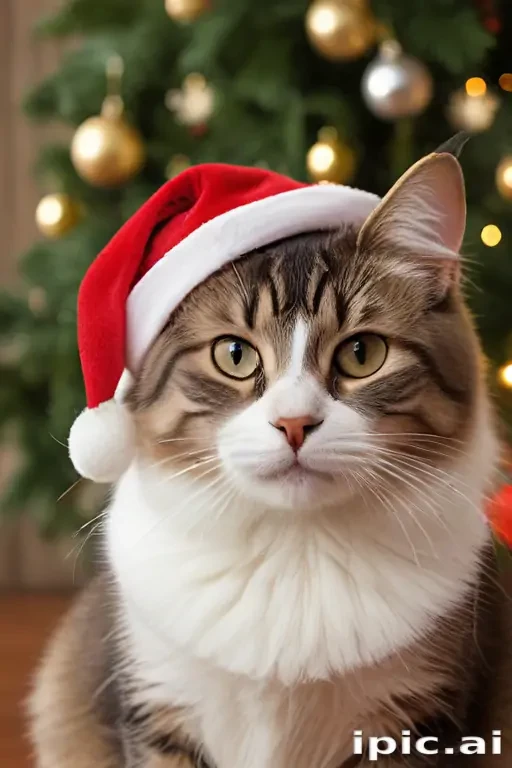 cat christmas background
