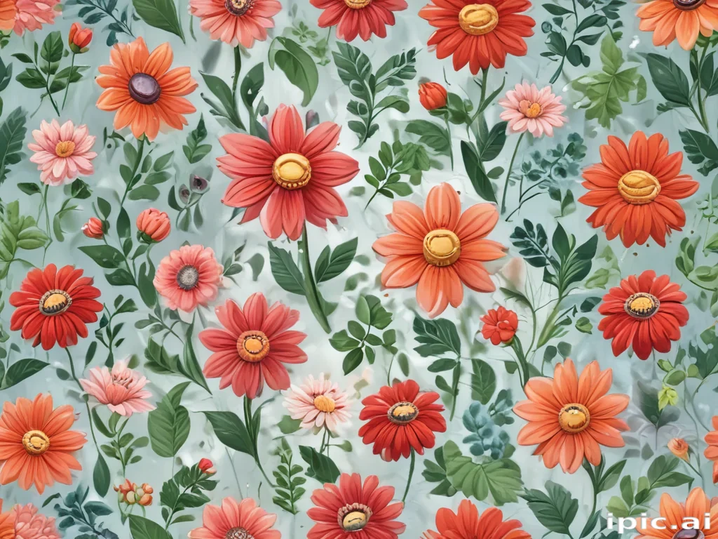 cartoon flowers transparent background