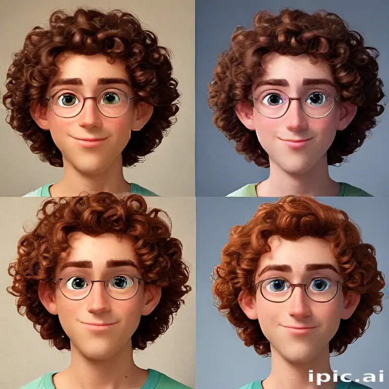 popular male cartoon characters with curly hair